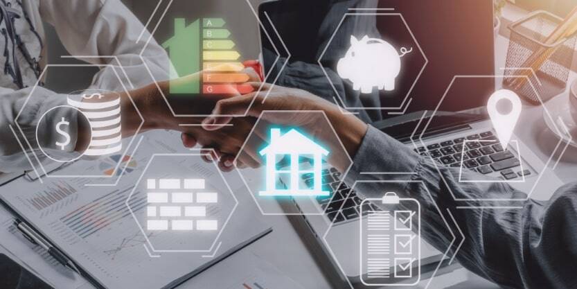 Graphic of various icons